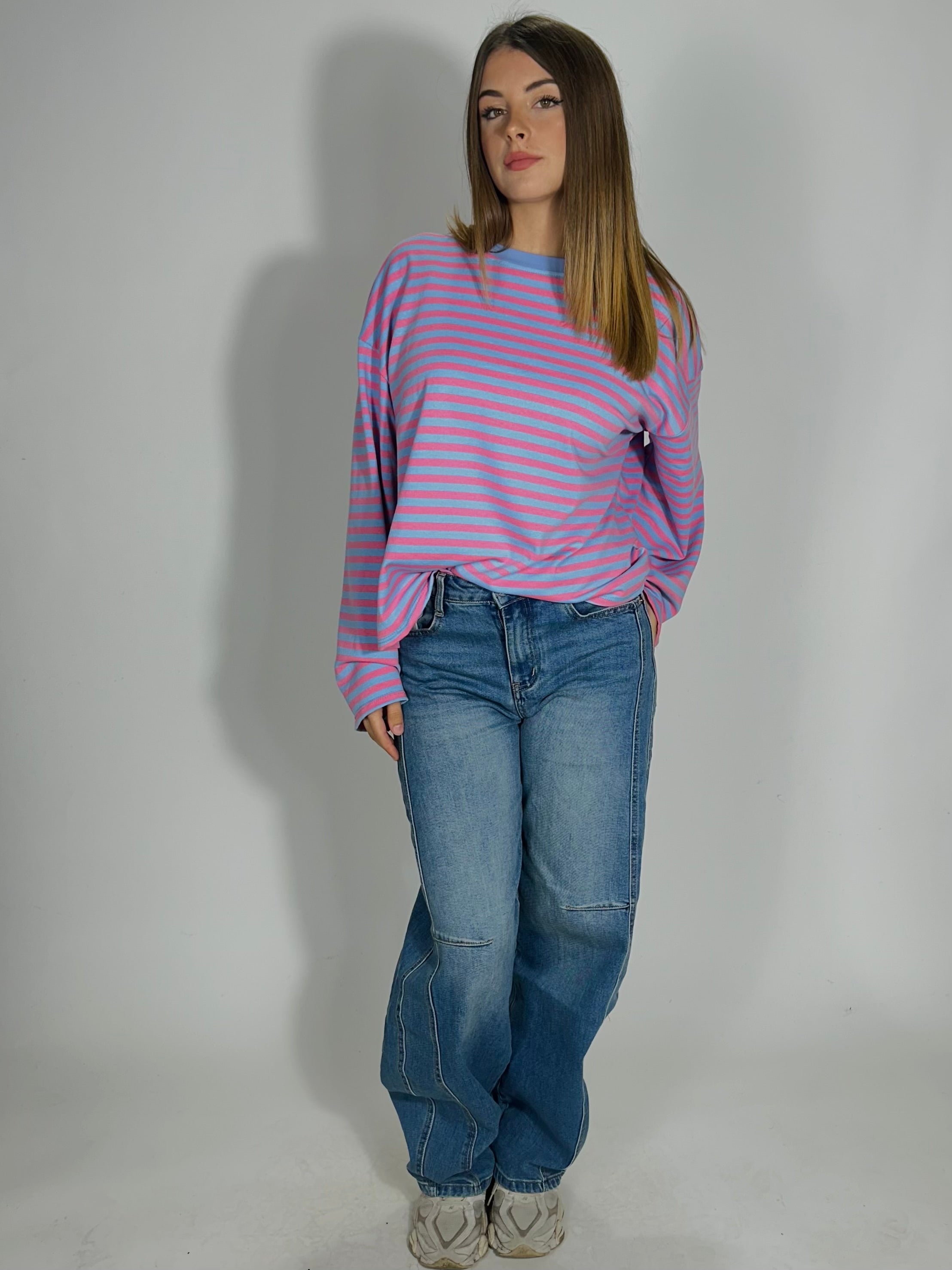 Maglietta over a righe