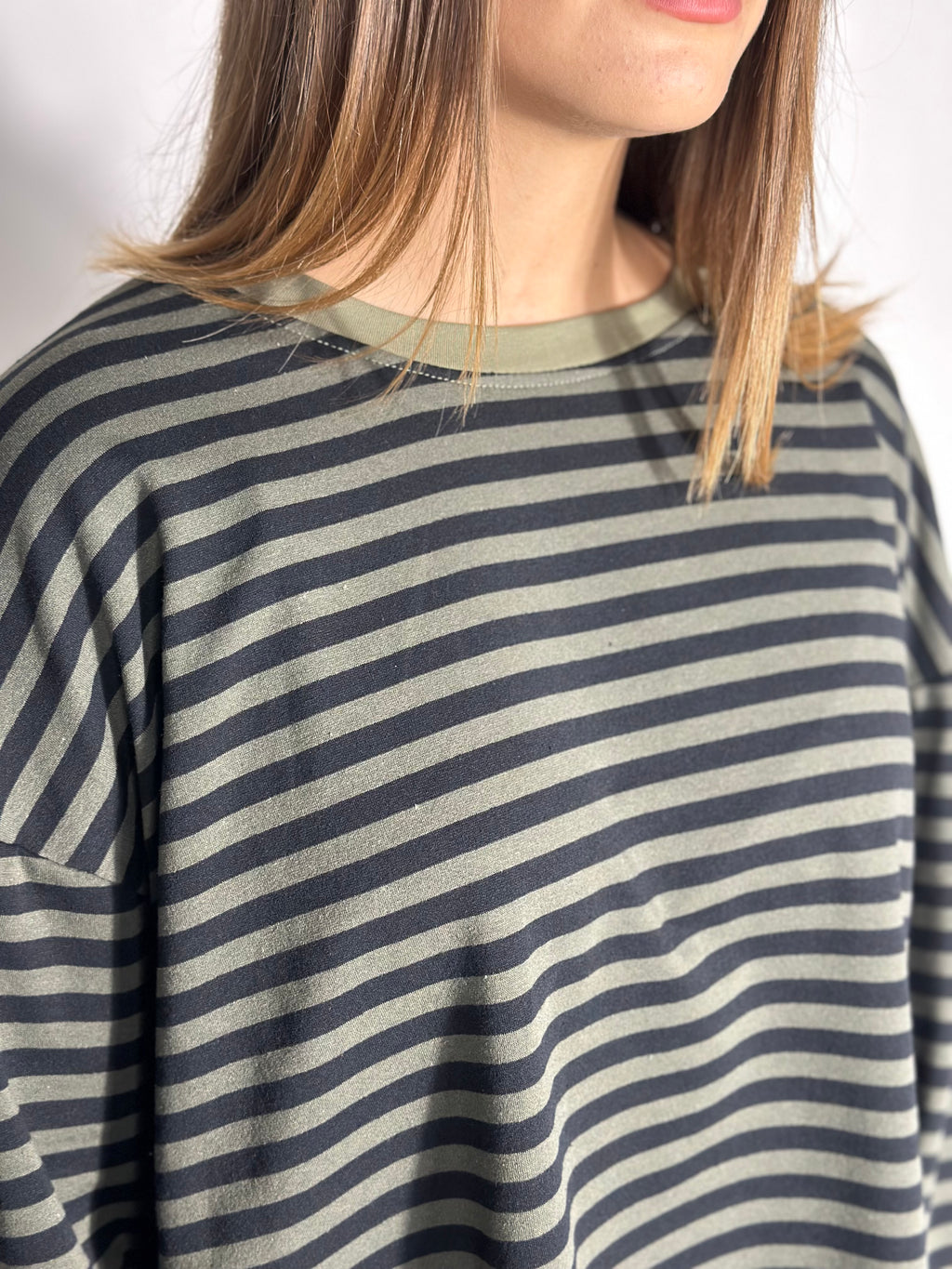Maglietta over a righe