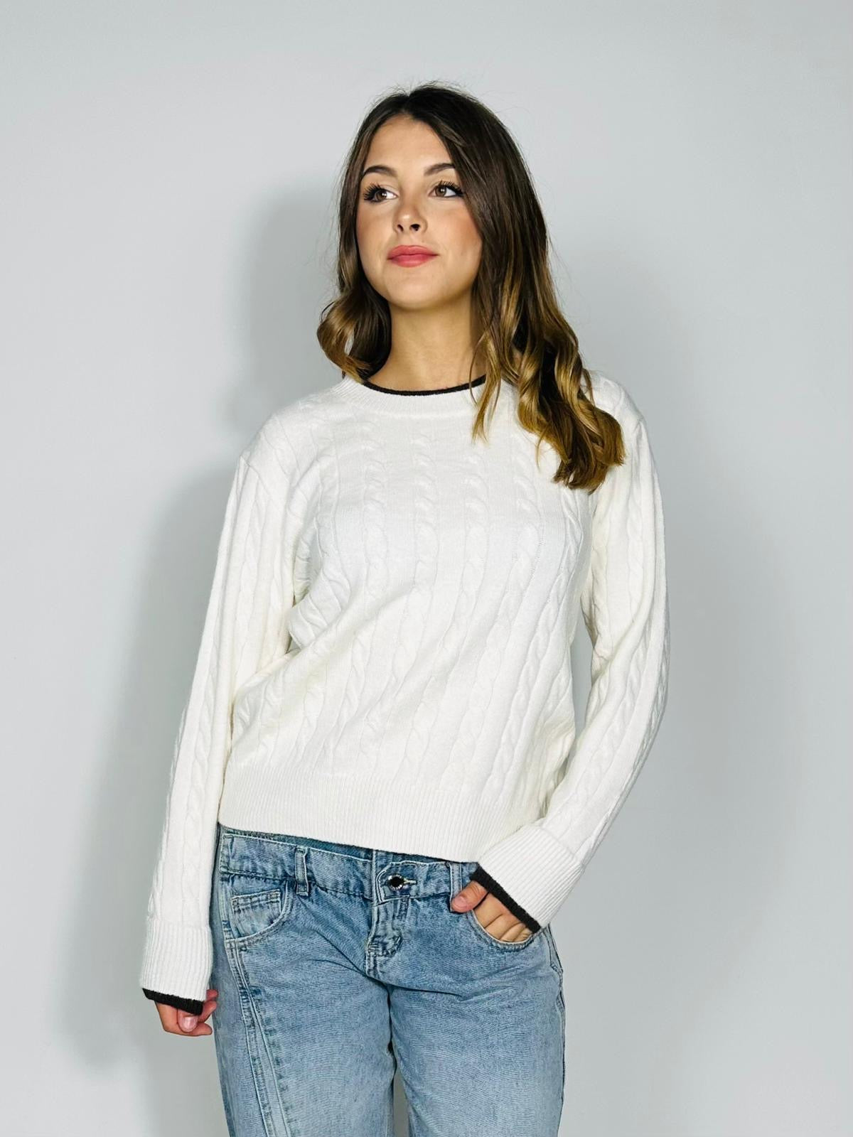 Maglione intrecciato