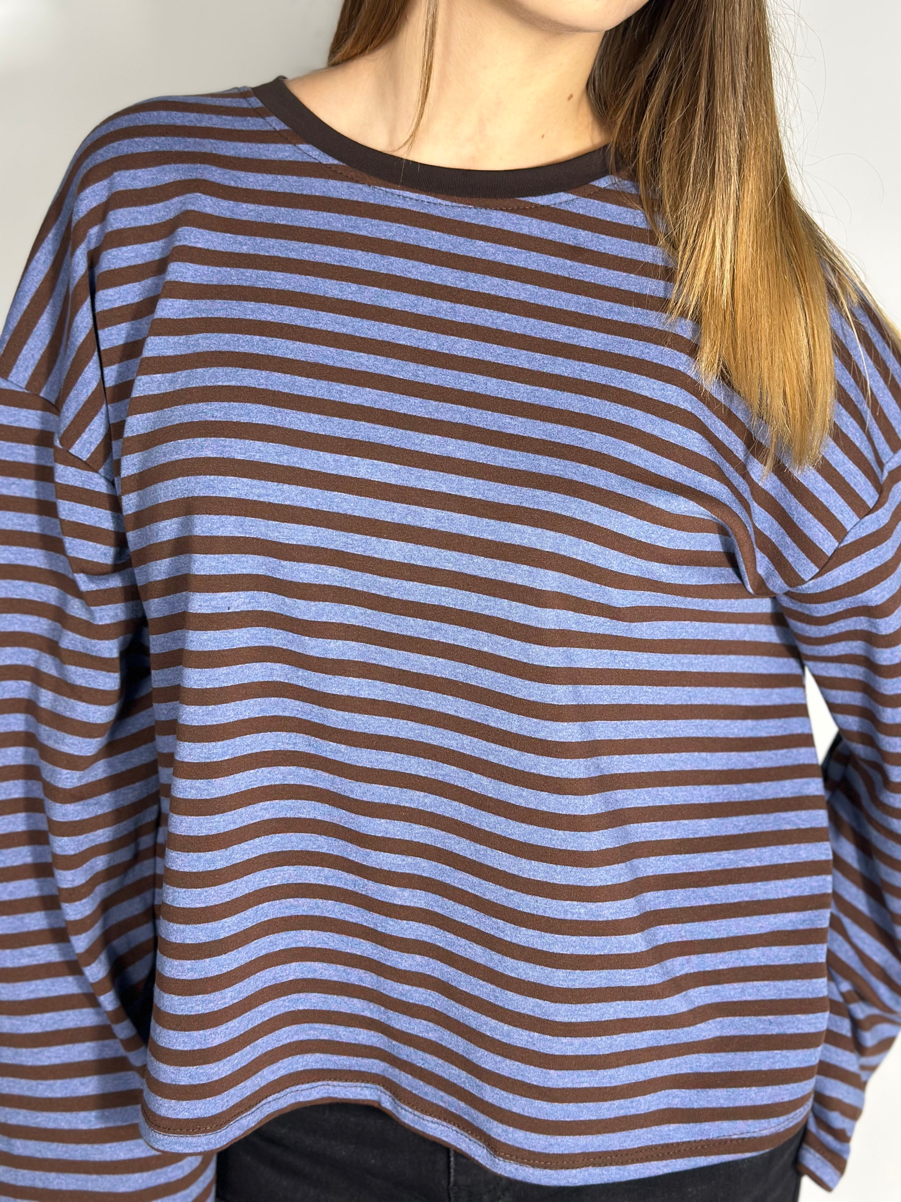 Maglietta over a righe