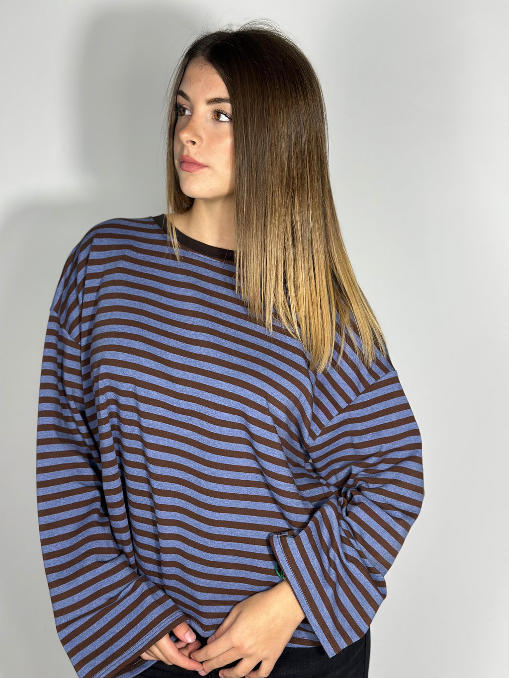 Maglietta over a righe