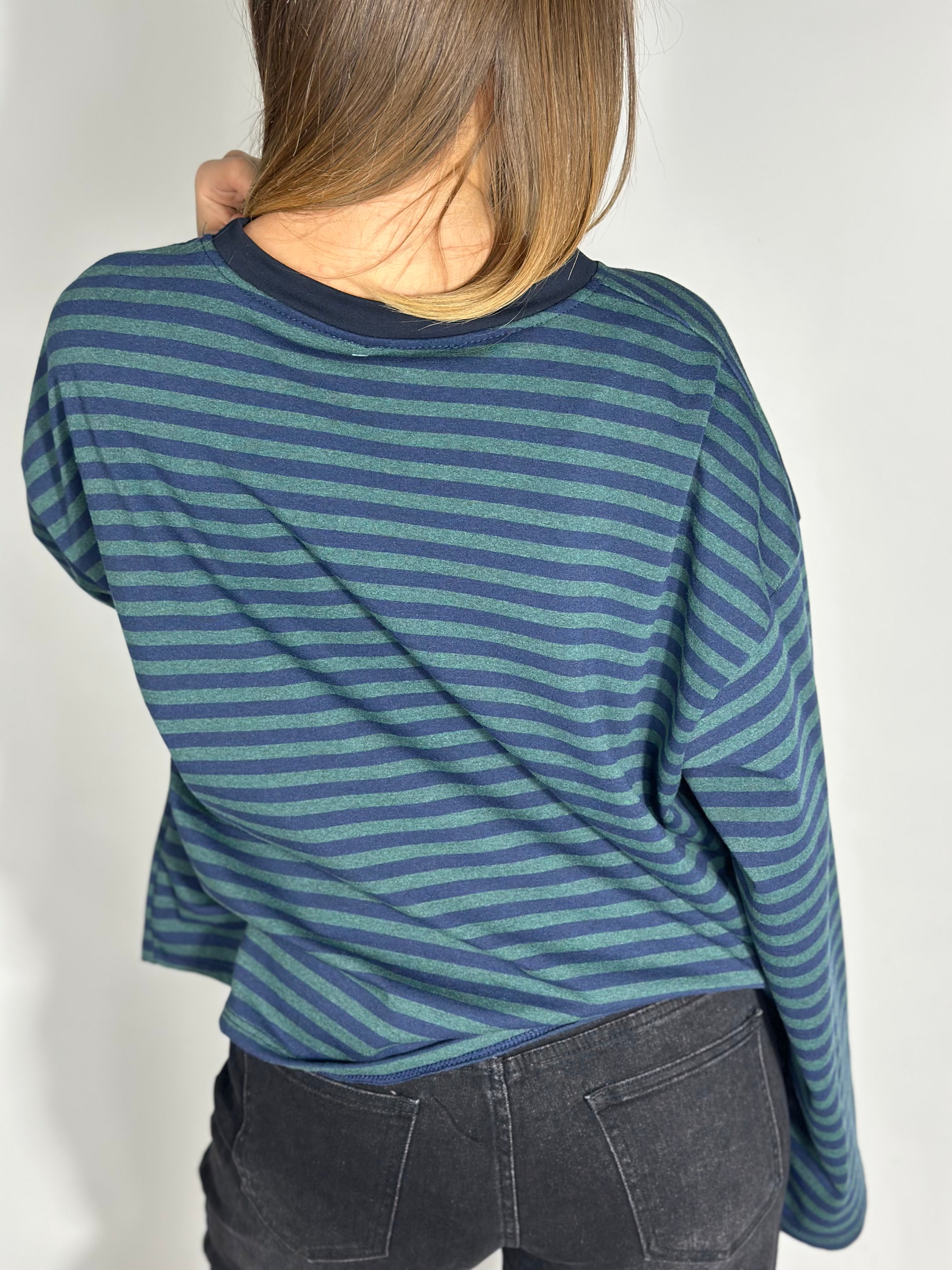 Maglietta over a righe
