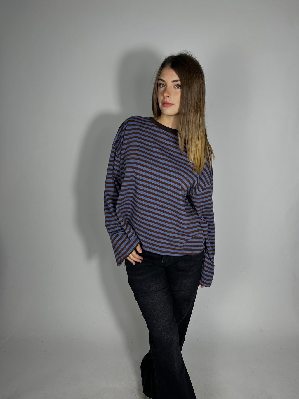 Maglietta over a righe