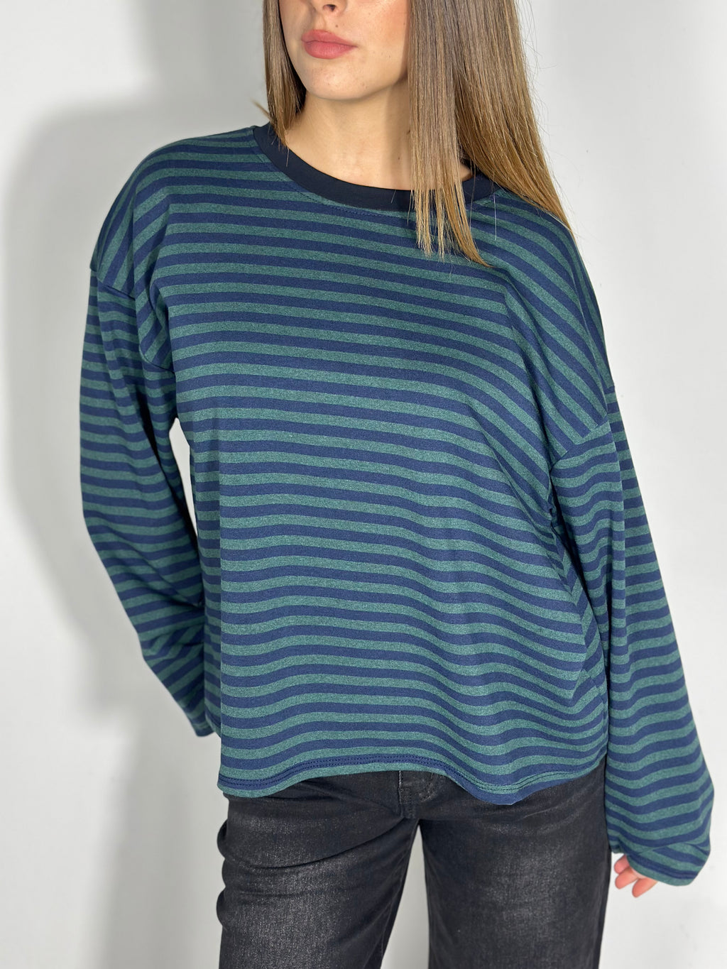 Maglietta over a righe