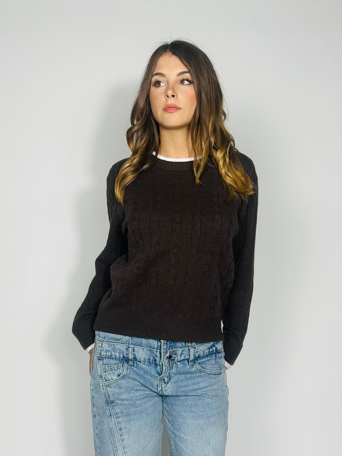 Maglione intrecciato